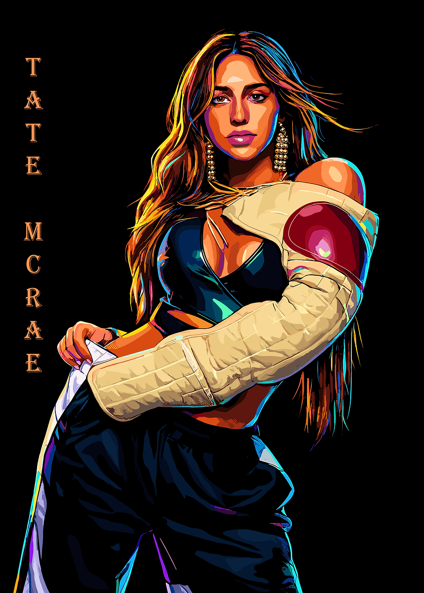  Tate McRae Digital Art Portrait Poster Picture Metal Print Paint 