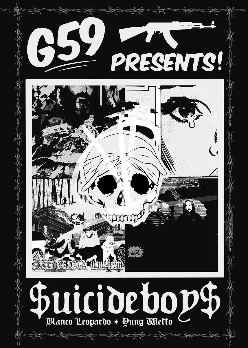 G59 Presents Suicideboys Album Art' Poster, picture, metal print