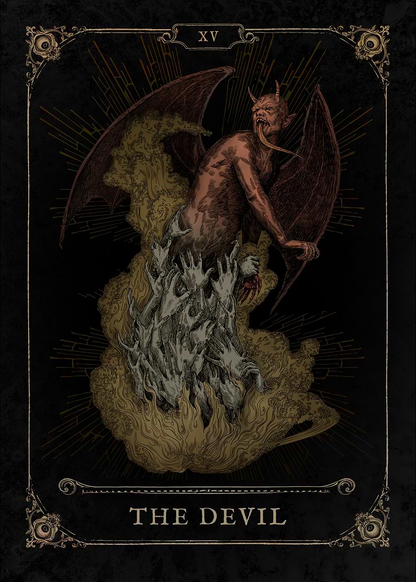 The Devil' Poster, picture, metal print, paint by Hunt: Showdown