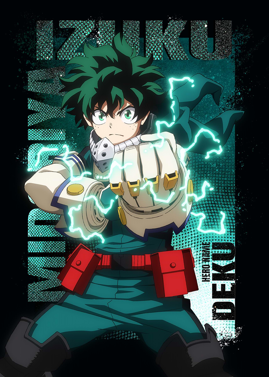 Deku: One For All Unleashed' Poster, picture, metal print, paint