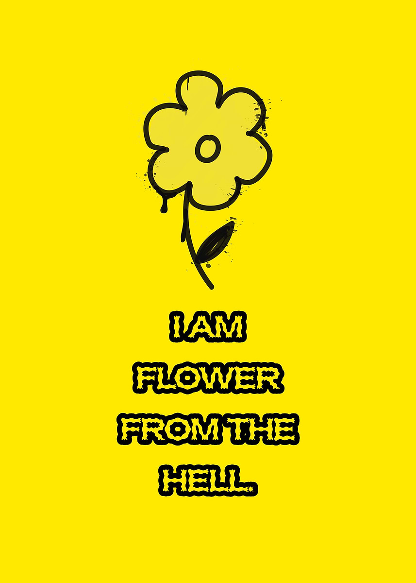 Flower from Hell Poster, Picture & Metal Print – Graphic Design | Displate