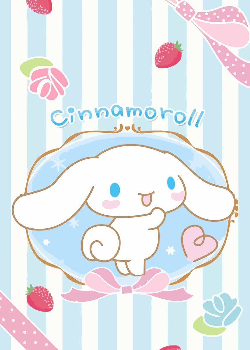 'Cinnamoroll Cute Cartoon Character' Poster, picture, metal print
