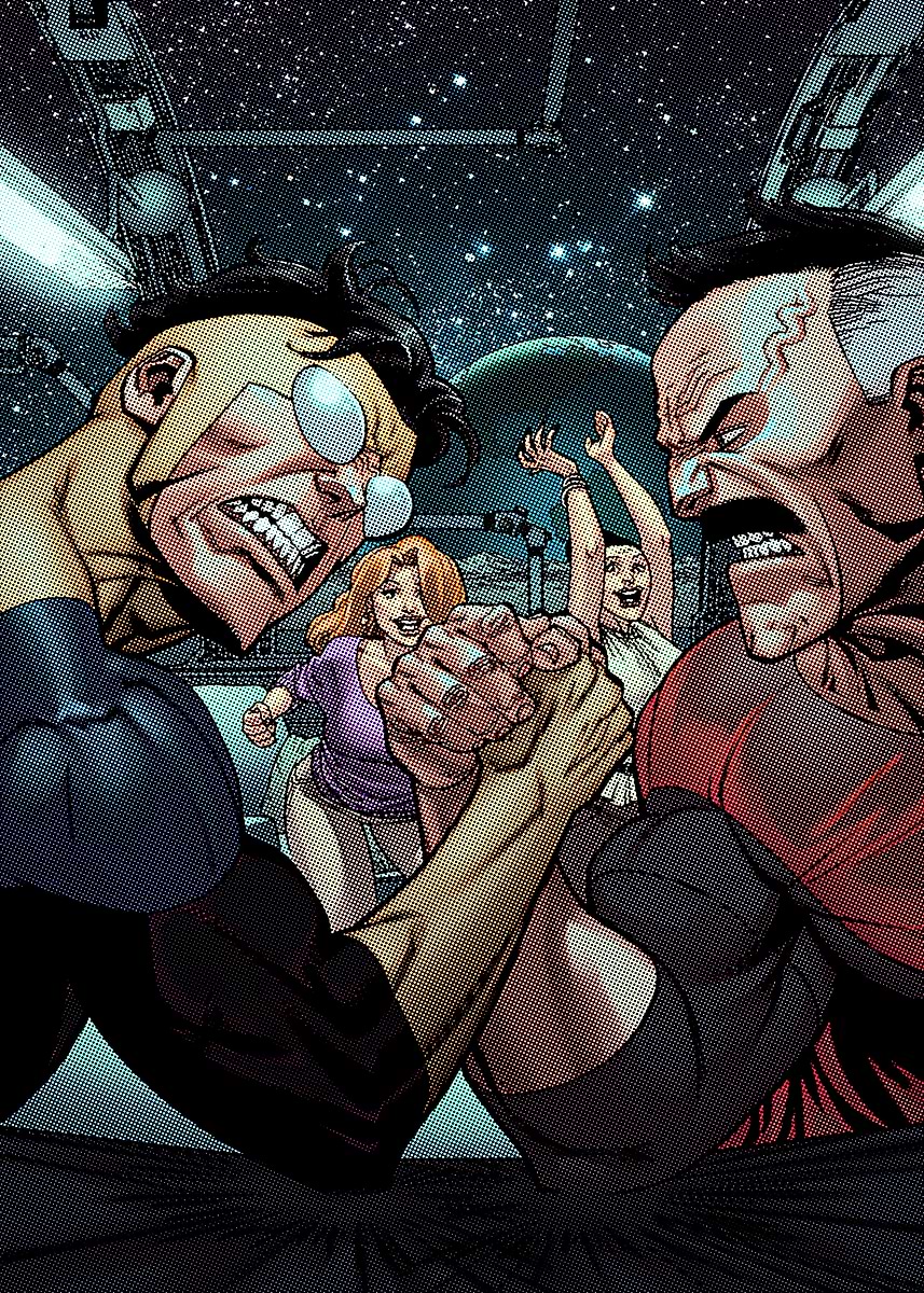 Ivincible Arms 'Invincible Arm Wrestling in Space' Poster, picture, metal print, paint ...