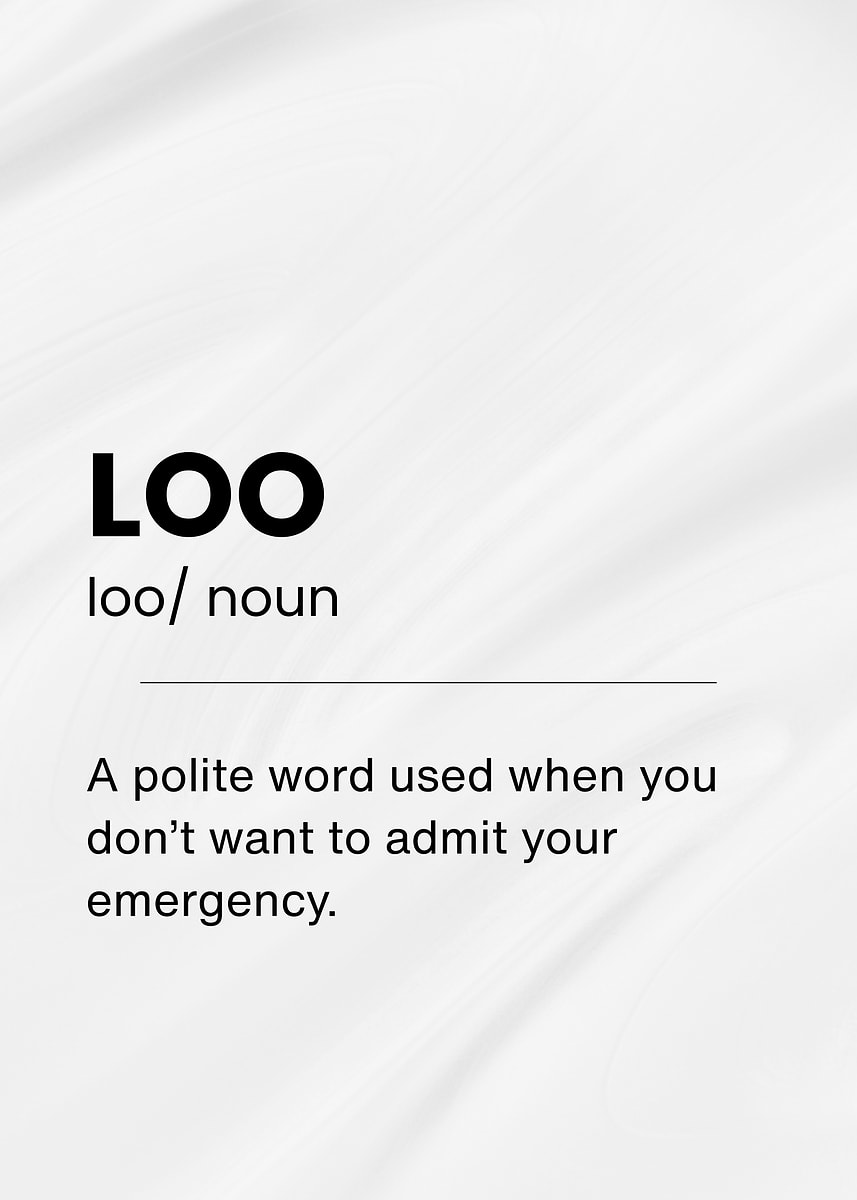 'Loo Funny Definition ' Poster, picture, metal print, paint by ...