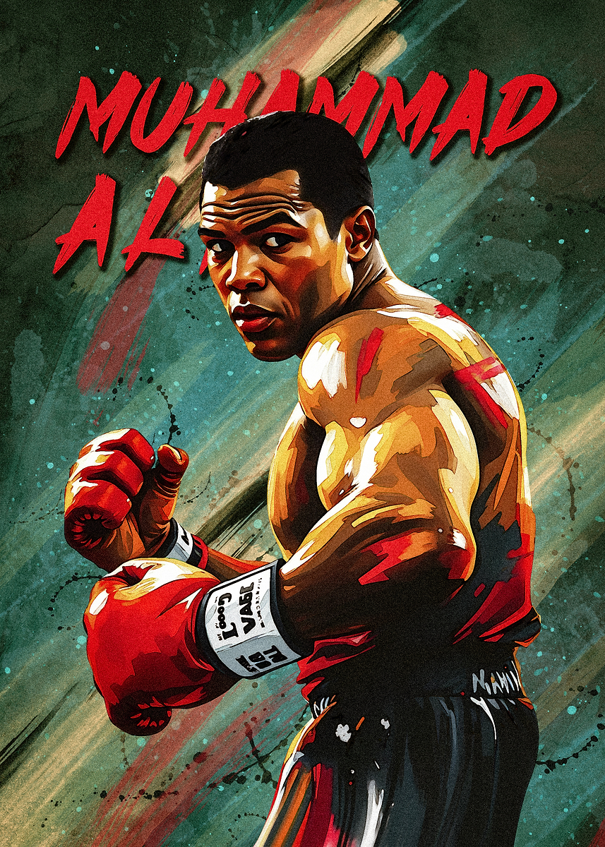 'Muhammad Ali Portrait' Poster, picture, metal print, paint by ART One ...