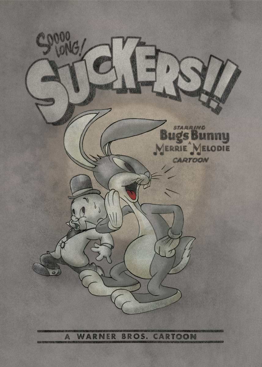 Bugs Bunny's Triumphant Farewell' Poster, picture, metal print