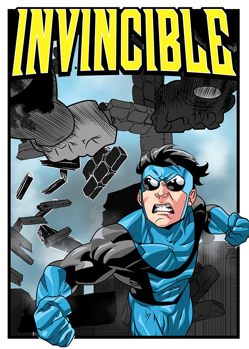 Invincible Comic Book Cover Art Poster, Picture & Metal Print