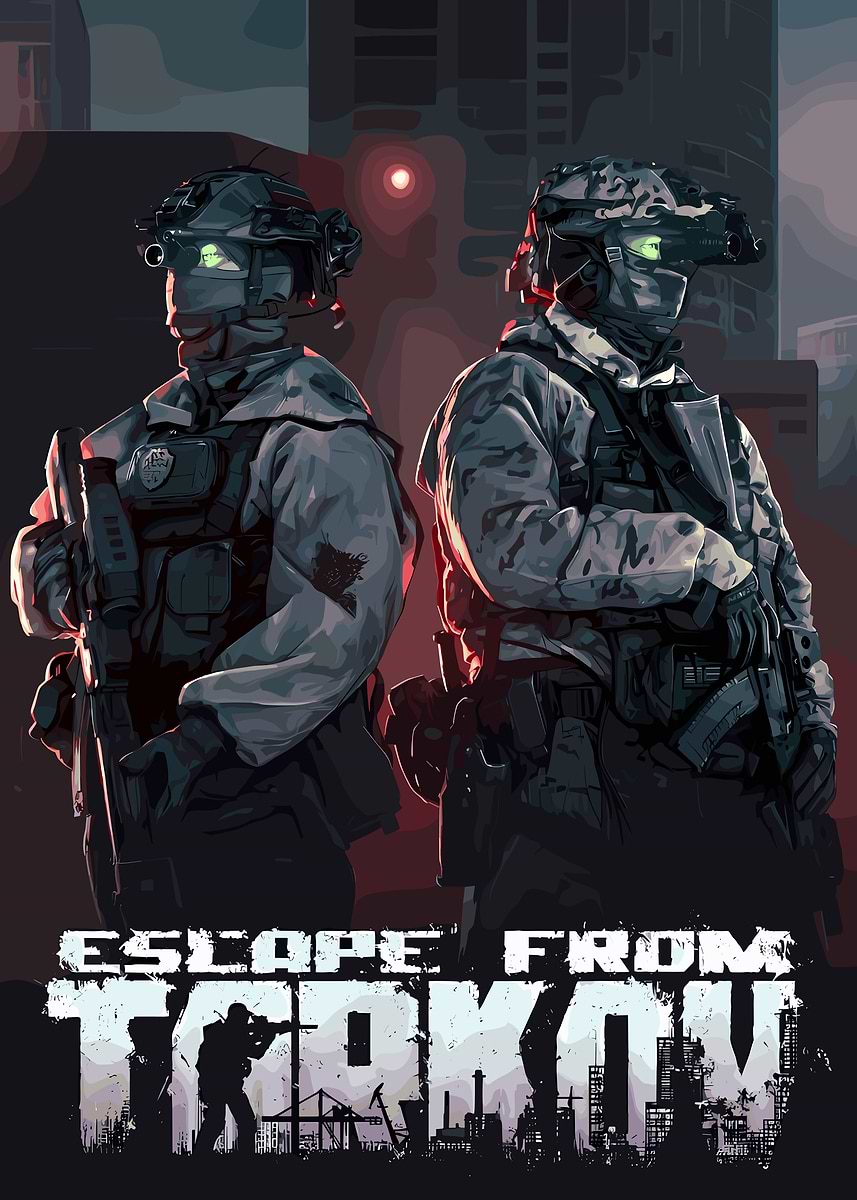 Escape From Tarkov Game Illustration' Poster, picture, metal print