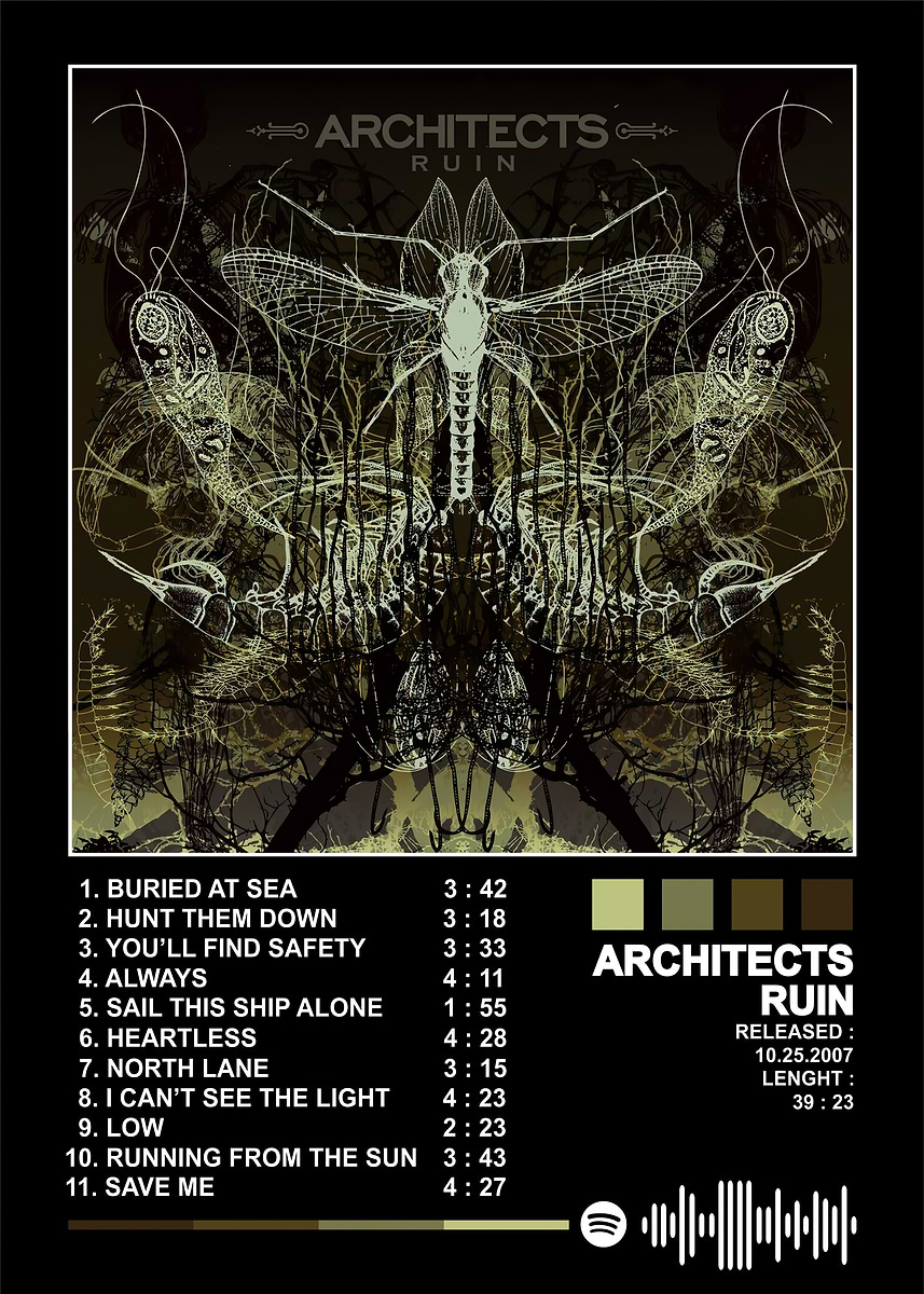 Ruin/Architects アルバム Architects - Ruin Album Cover' Poster, picture, metal print, paint
