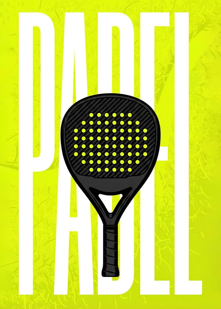 Padel Racket Print 'Padel Racket Graphic Art' Poster, picture, metal print, paint by ...