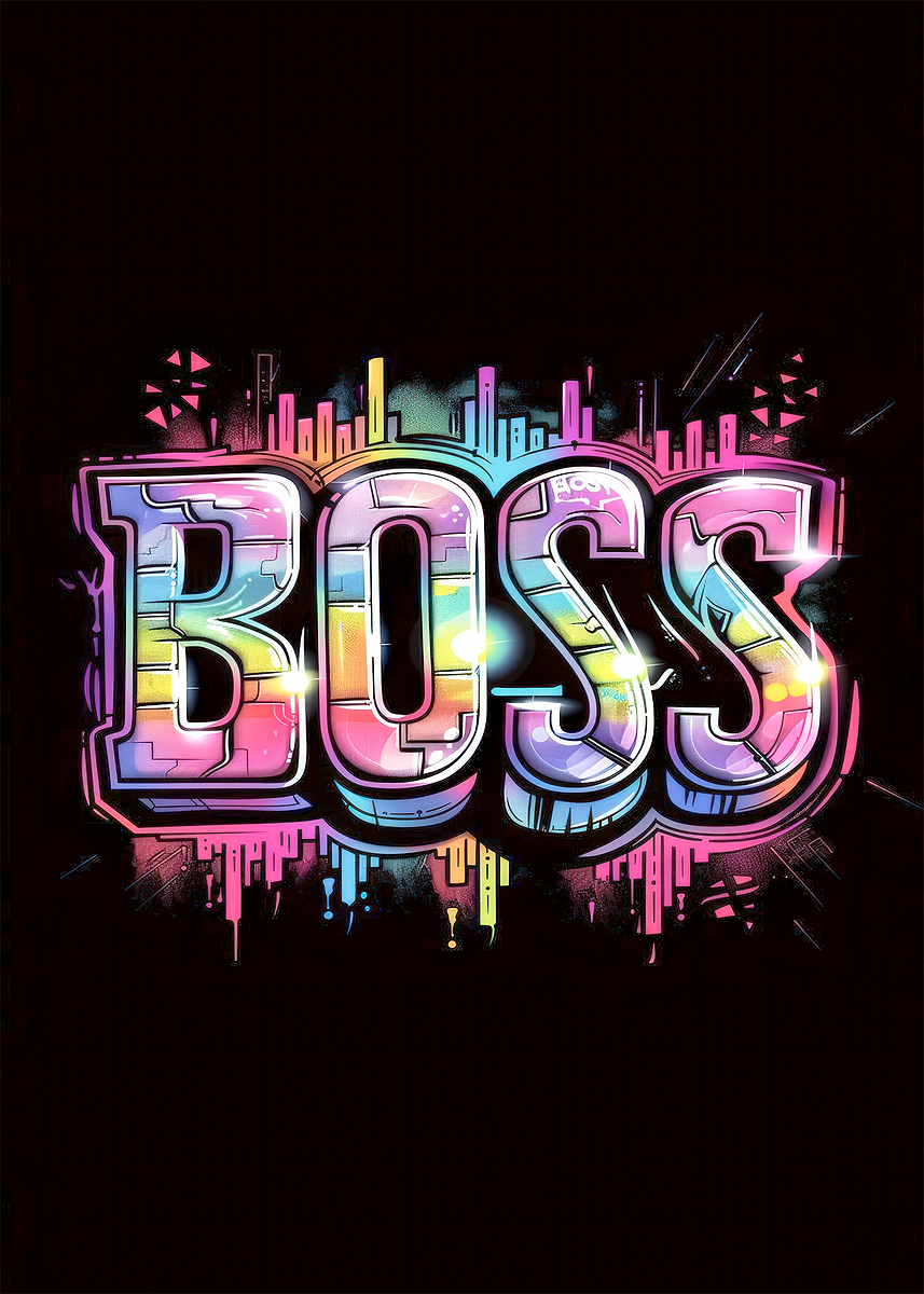 'Colorful Boss Graffiti Art' Poster, picture, metal print, paint by ...