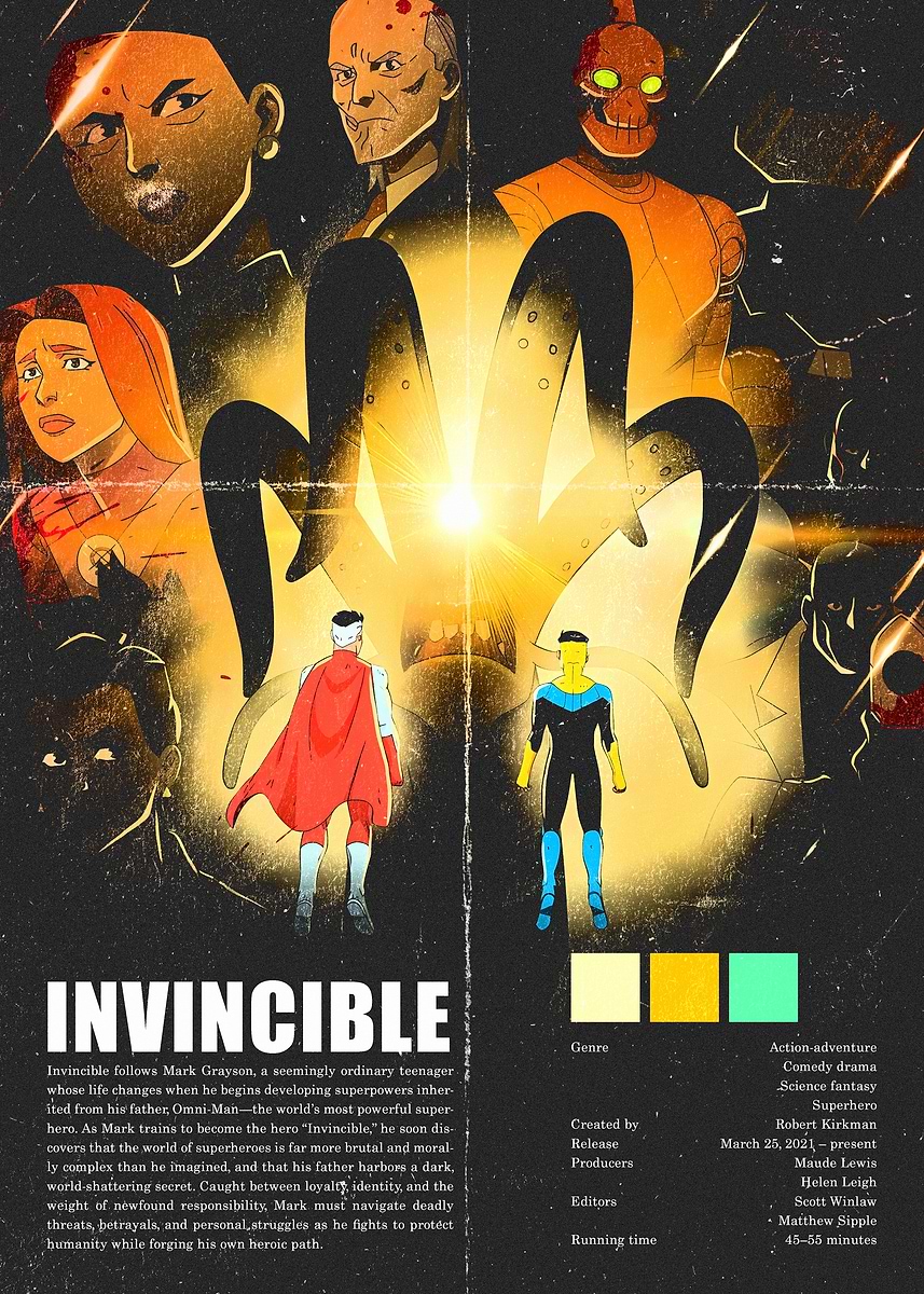 Invinable Poster 'Invincible ' Poster, picture, metal print, paint by dinodoni | Displate