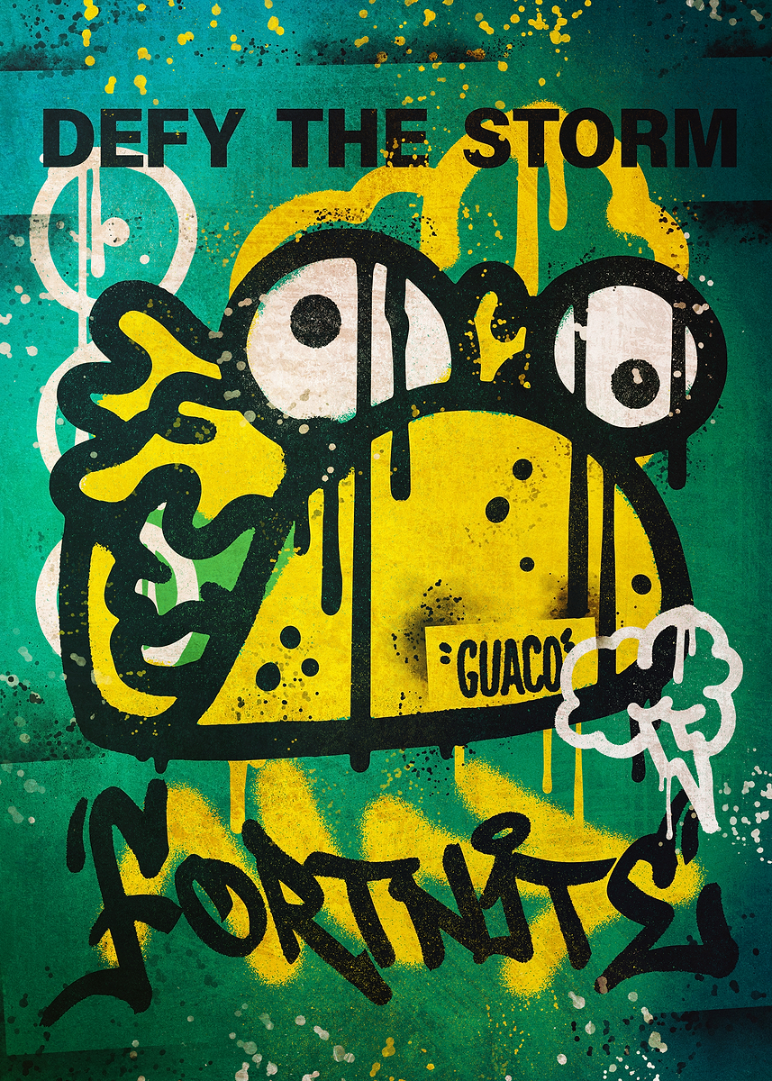 Epic Graffiti Gisele Wall Art, Tela, Verde, 45,7 x 66 cm