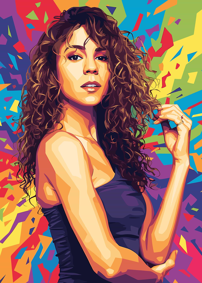 Mariah Carey Pop Art Portrait' Poster, picture, metal print, paint