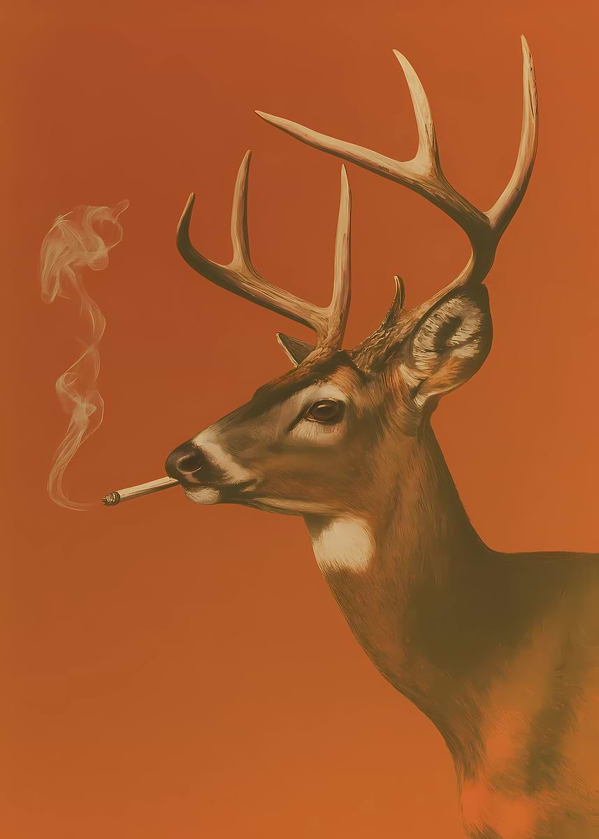 does cigarette smoke scare deer Buck Smoking a Cigarette