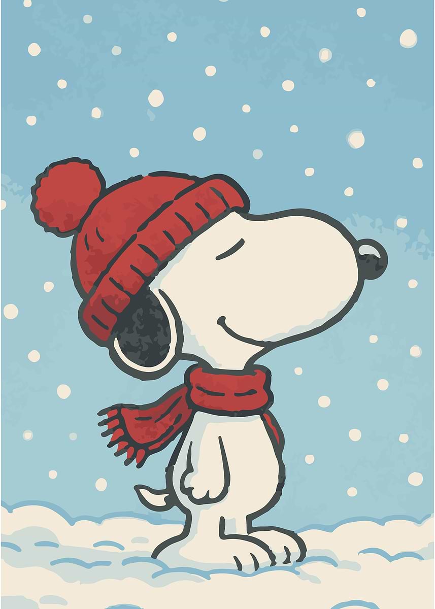 'Snoopy in Winter' Poster, picture, metal print, paint by Voidwraith ...