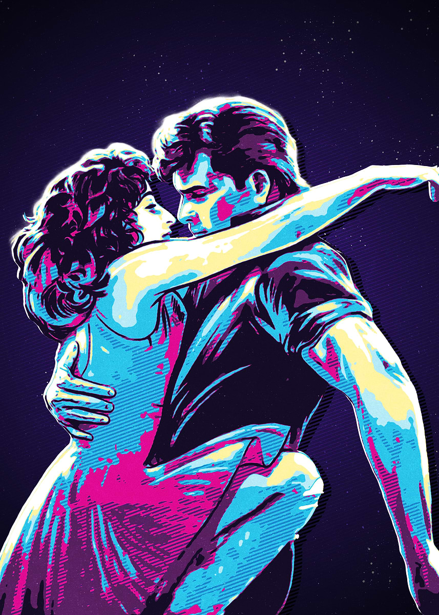 Dirty Dancing Retro Pop Art' Poster, picture, metal print, paint