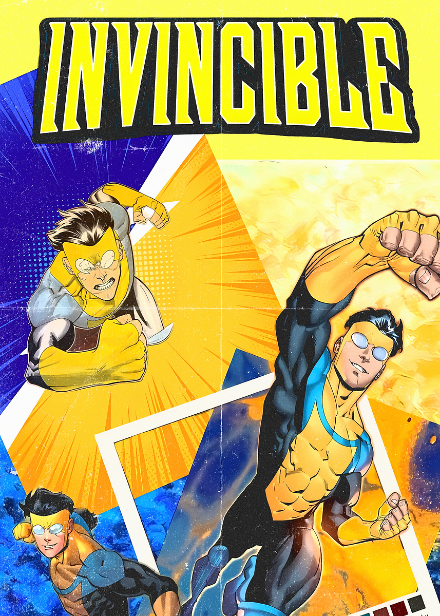 Invincible Comic Book Cover Art' Poster, picture, metal print