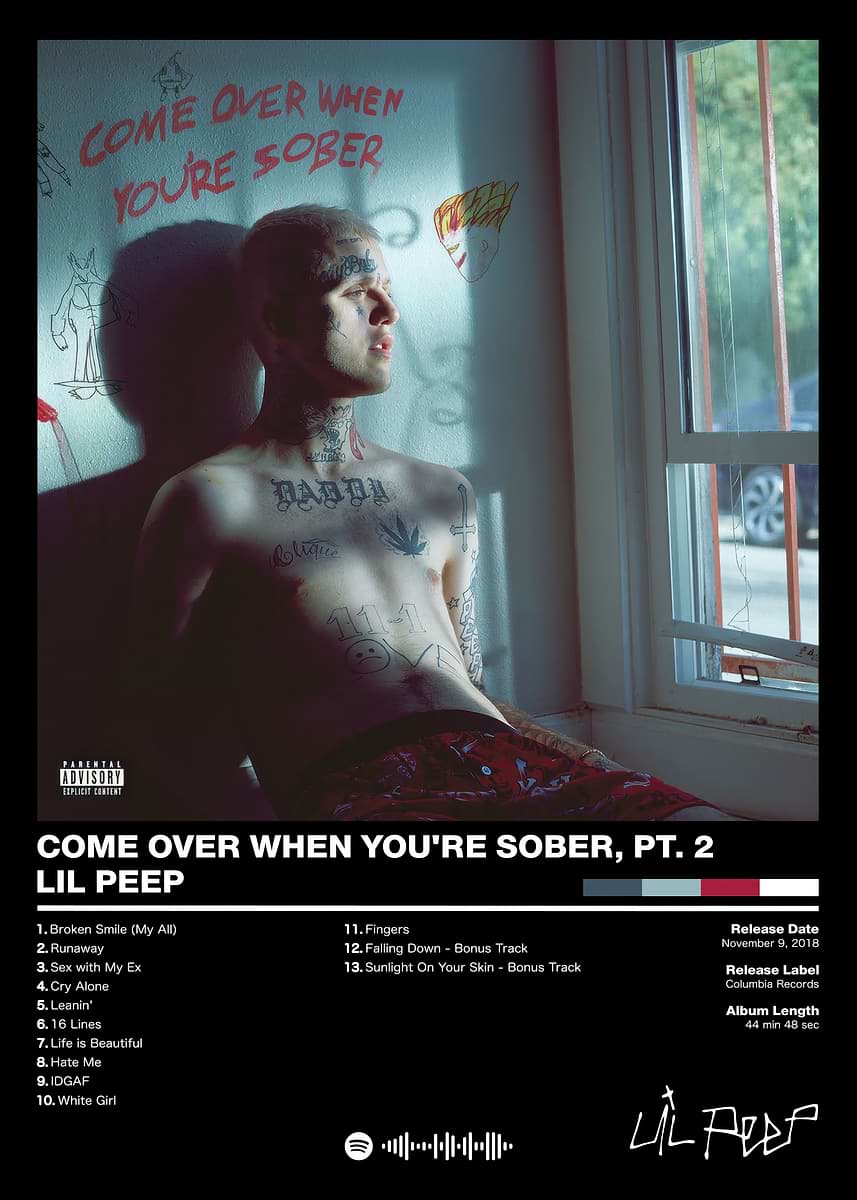 Lil Peep - Come Over When You're Sober, Pt. 2' Poster, picture