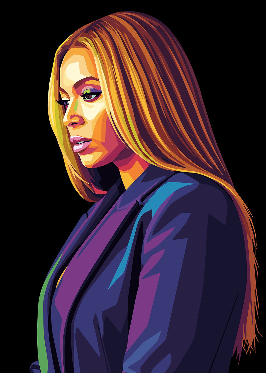 'Beyonce Knowles Pop Art Portrait' Poster, picture, metal print, paint ...