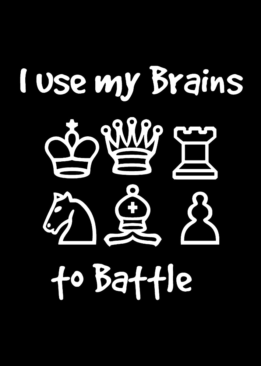 'Chess Brains Battle' Poster, picture, metal print, paint by iwak ayam ...
