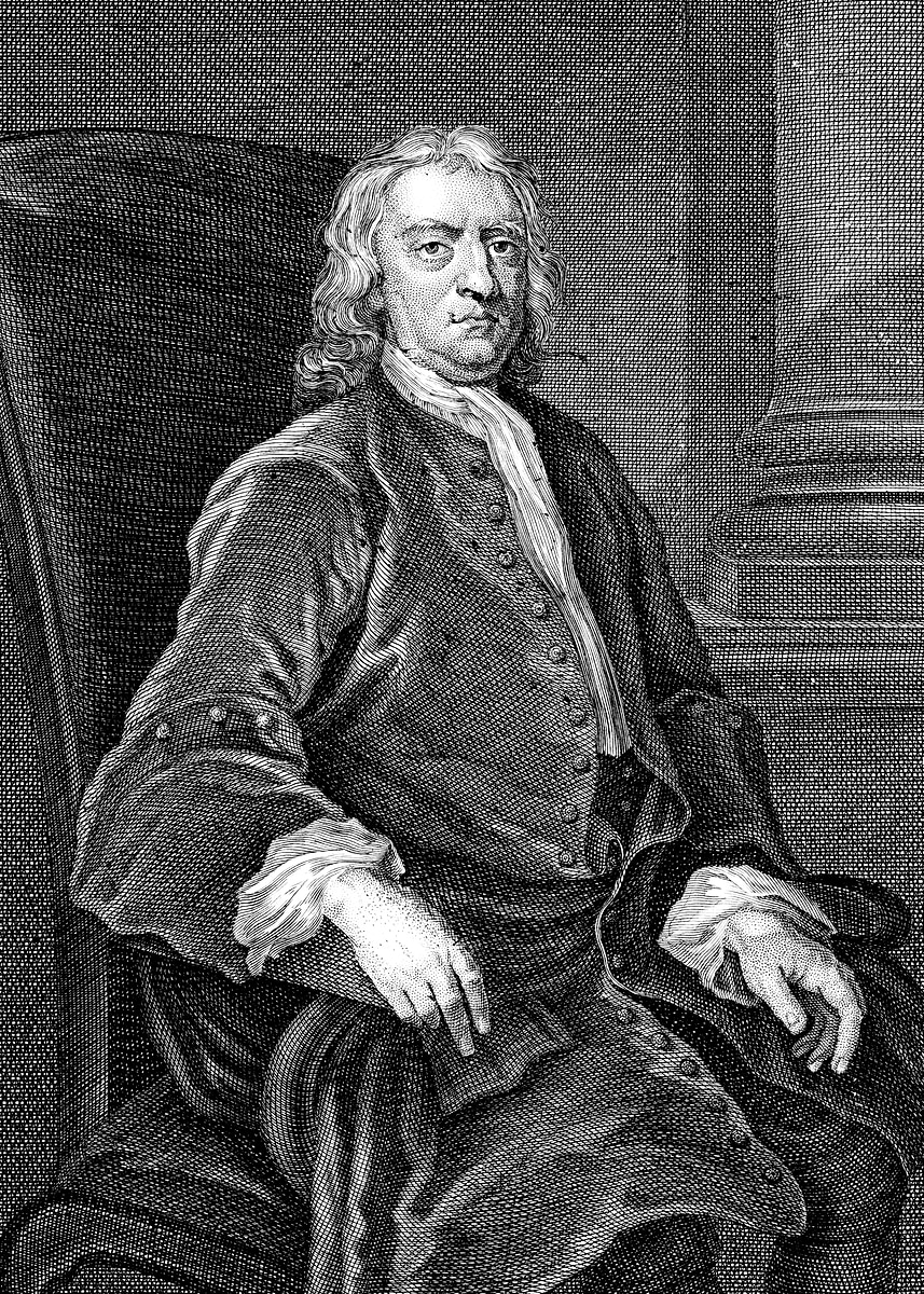 Isaac Newton Portrait Engraving' Poster, picture, metal print