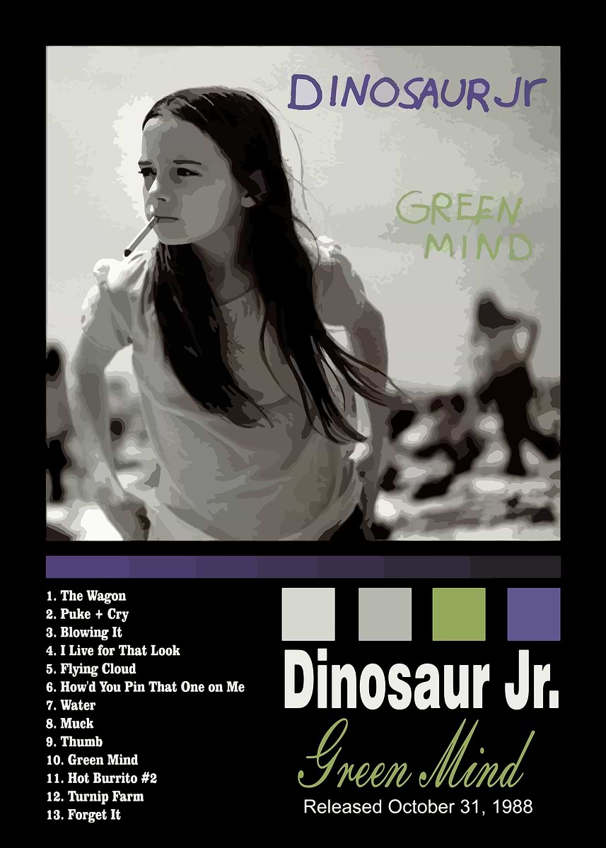 Dinosaur Jr. - Green Mind Album Cover' Poster, picture, metal