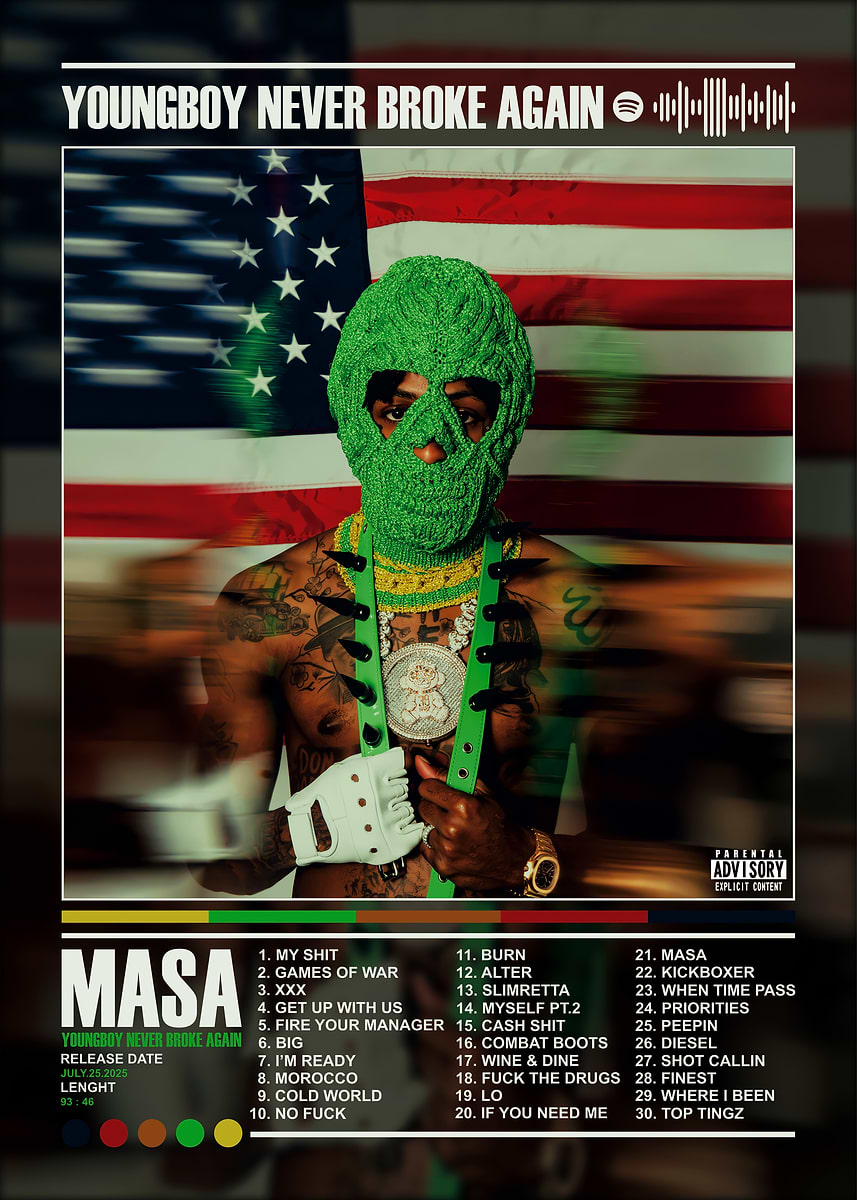 YoungBoy Never Broke Again - MASA' Poster, picture, metal print