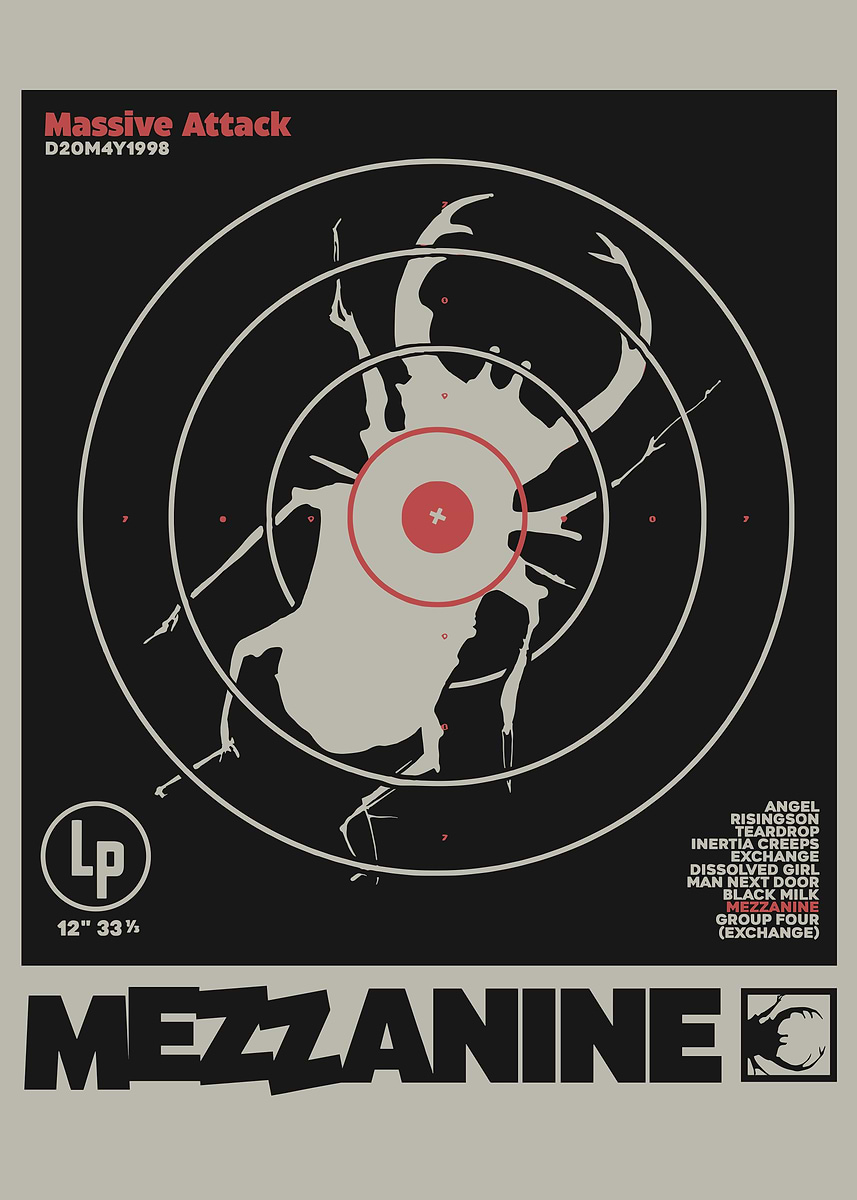Massive Attack - Mezzanine Album Cover' Poster, picture, metal