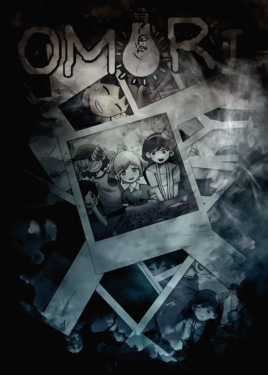 Omori Game Polaroid Collage' Poster, picture, metal print, paint