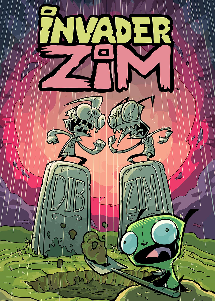 Invader Zim: Dib and Zim Tombstones' Poster, picture, metal print