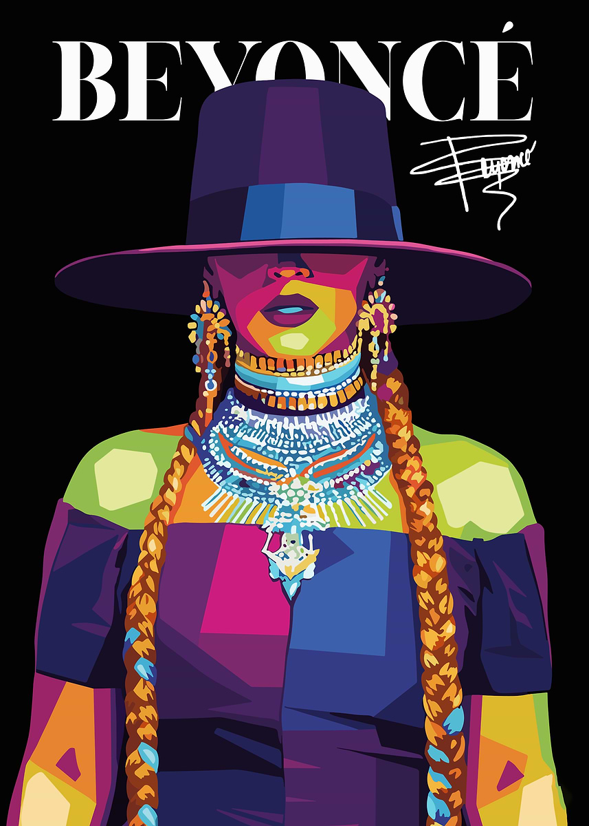 'Beyonce' Poster, picture, metal print, paint by Rose Art | Displate