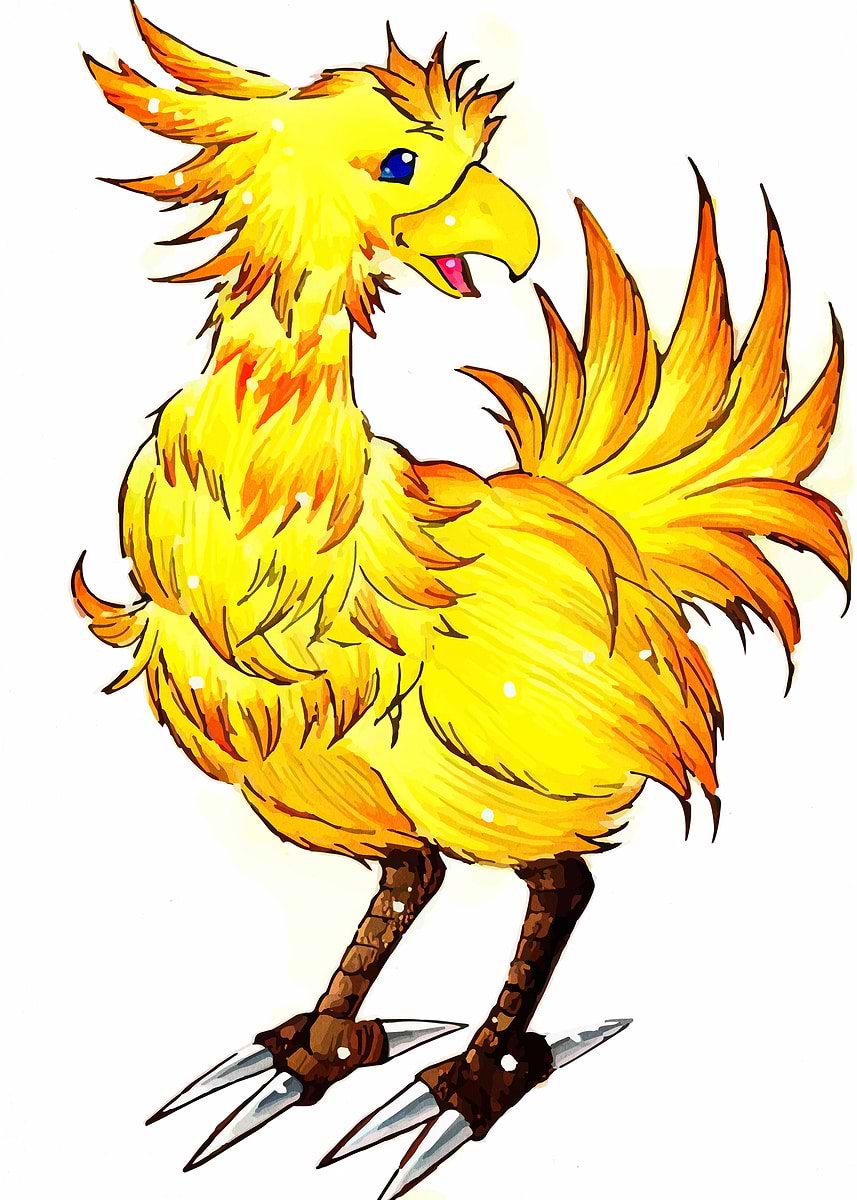 'Chocobo Illustration' Poster, picture, metal print, paint by Anime Is ...