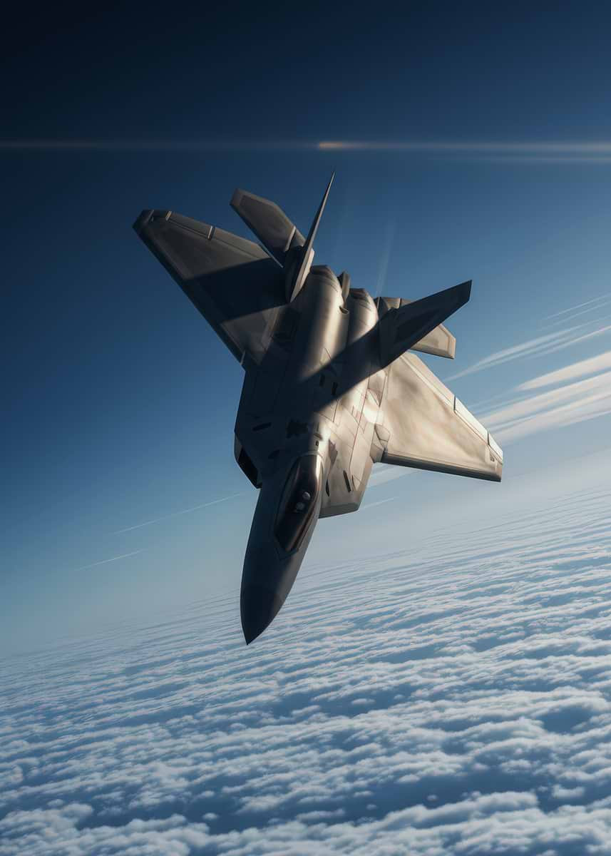 F 22 Rator In Flight Photos 'F-22 Raptor in Flight' Poster, picture, metal print, paint by Lotus77 ...