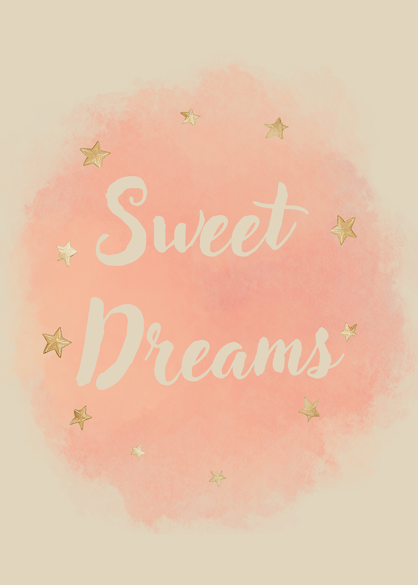  Sweet Dreams Watercolor Art Print Poster Picture Metal Print Paint 