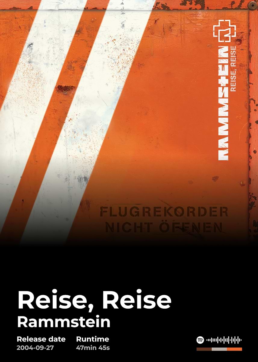 Rammstein Reise, Reise Album Cover' Poster, picture, metal print