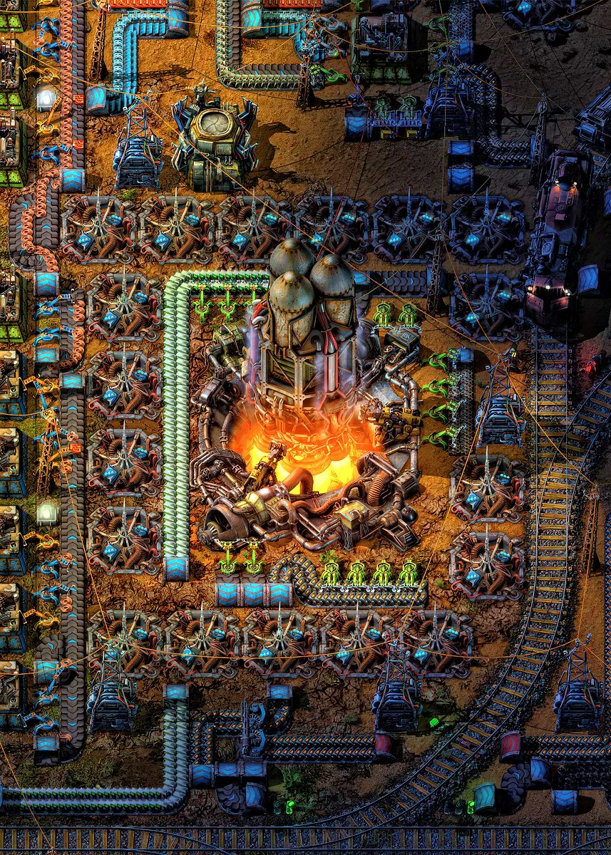 'Factorio Game Illustration' Poster, picture, metal print, paint by Gem ...