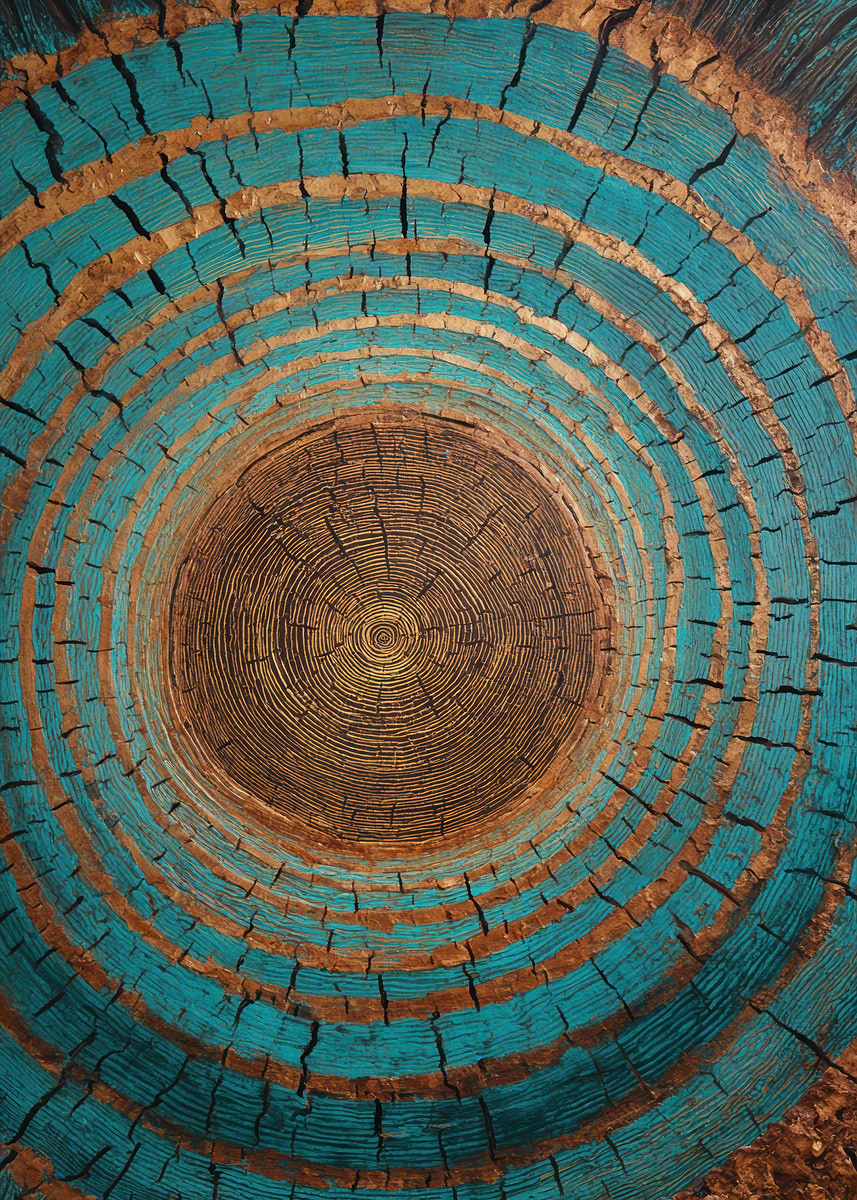 'Abstract Tree Rings Art' Poster, picture, metal print, paint by ...
