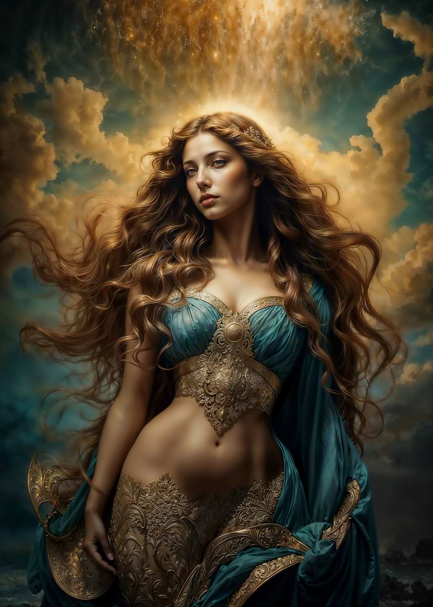 Grace of Aphrodite ' Poster, picture, metal print, paint by Alice