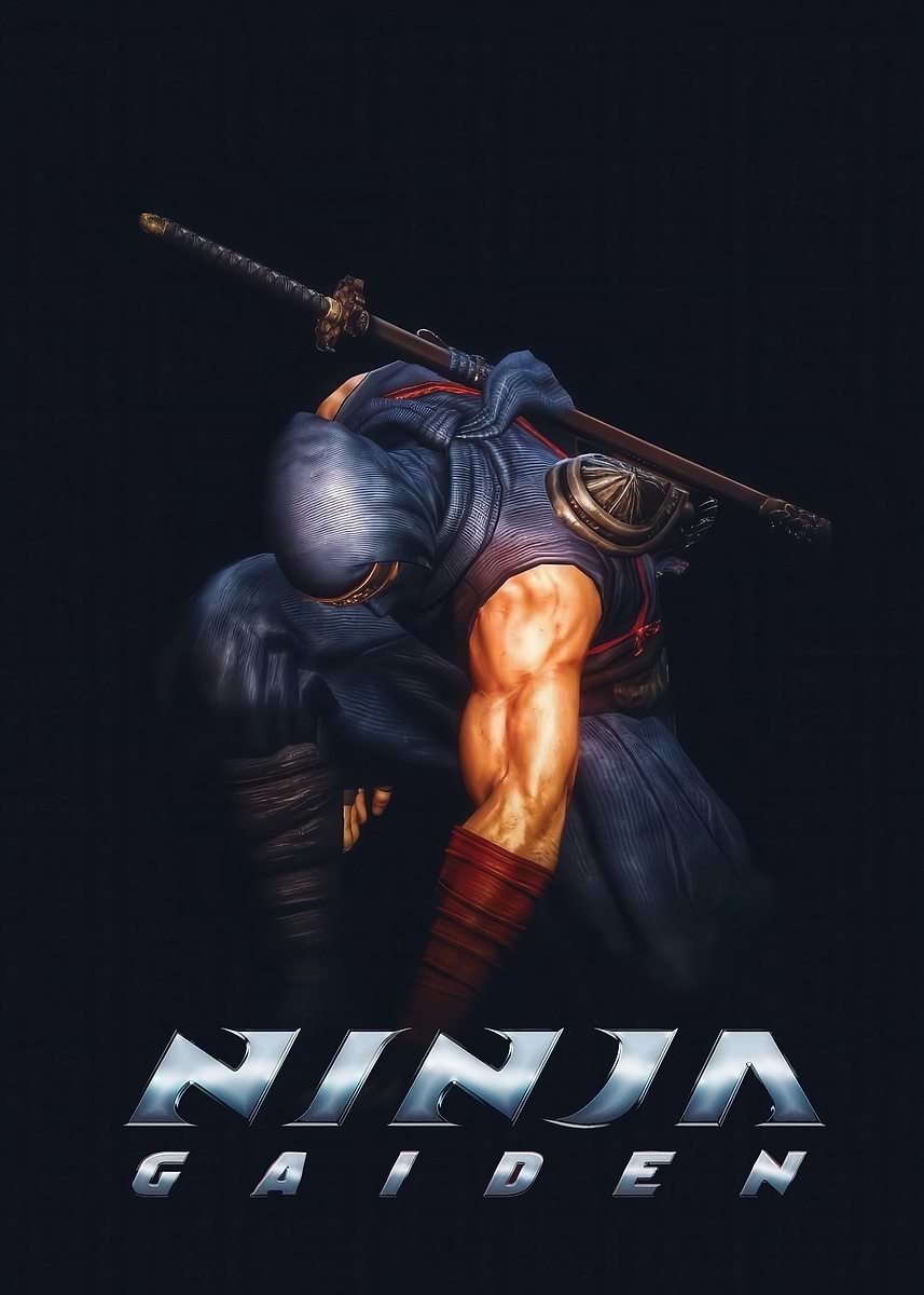Ninja Gaiden Game Cover Art' Poster, picture, metal print, paint