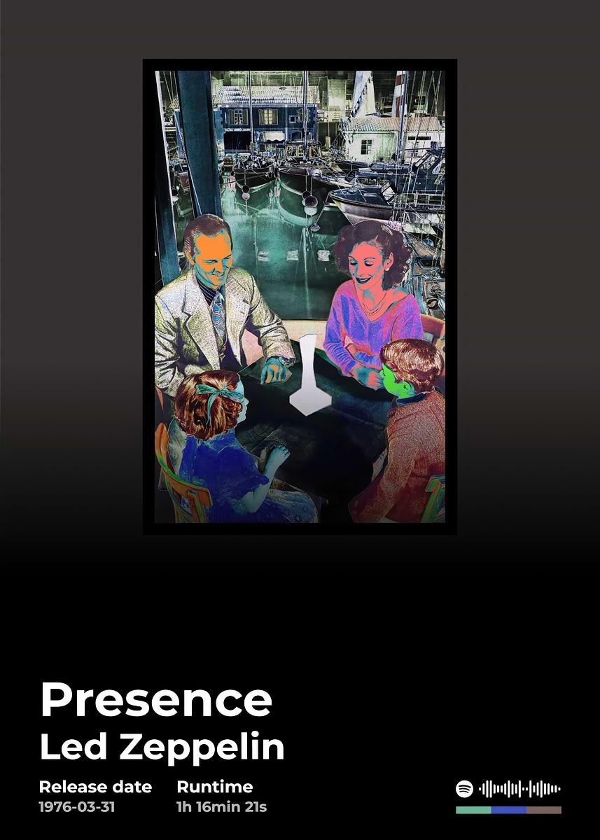 Led Zeppelin - Presence Album Cover' Poster, picture, metal print