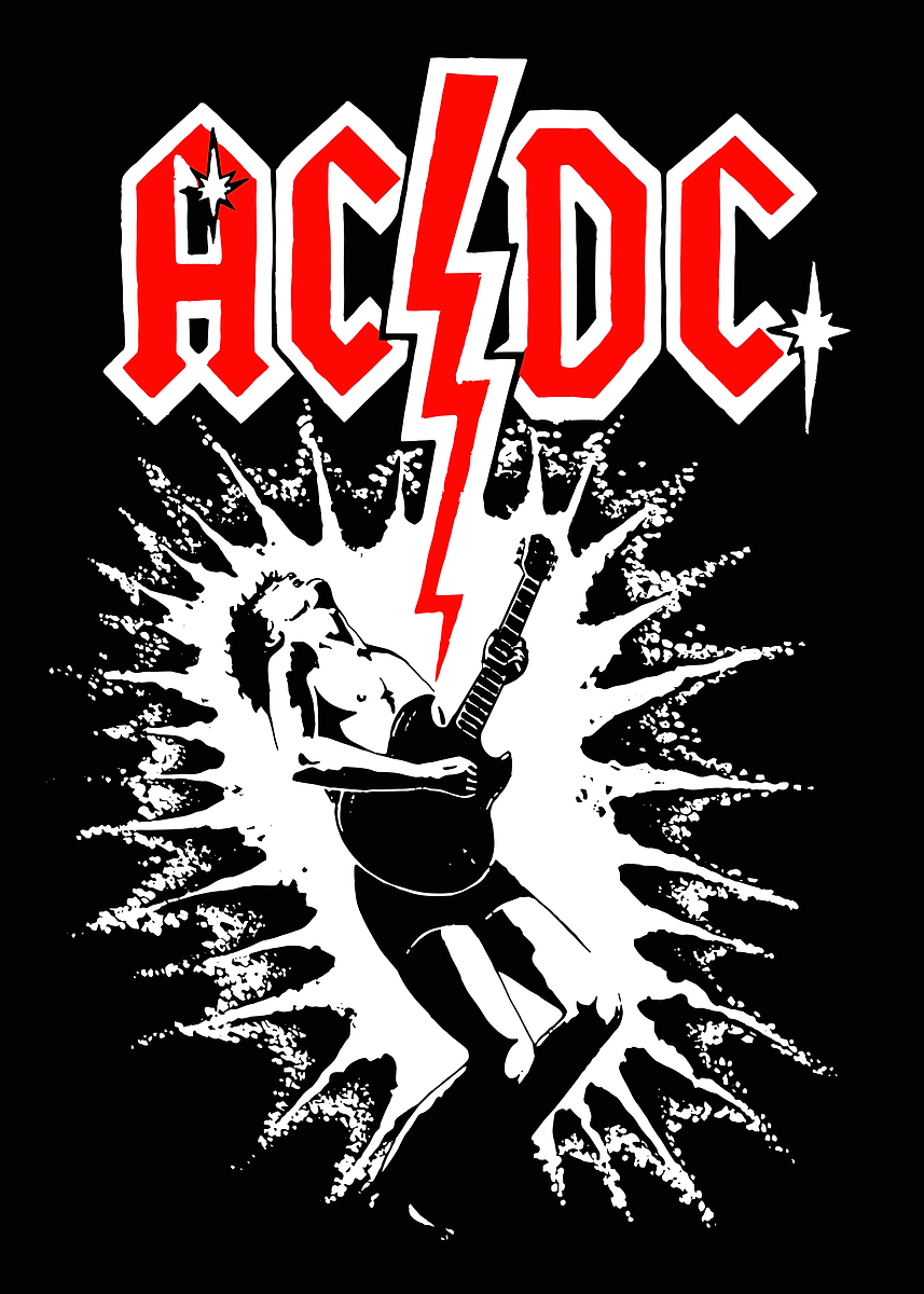 'AC/DC Rock and Roll Image' Poster, picture, metal print, paint by ...