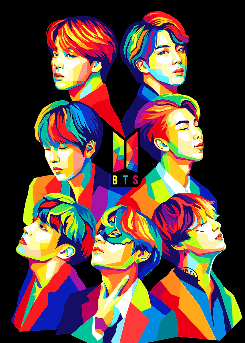 BTS アートパネル イラストボード BTS is back