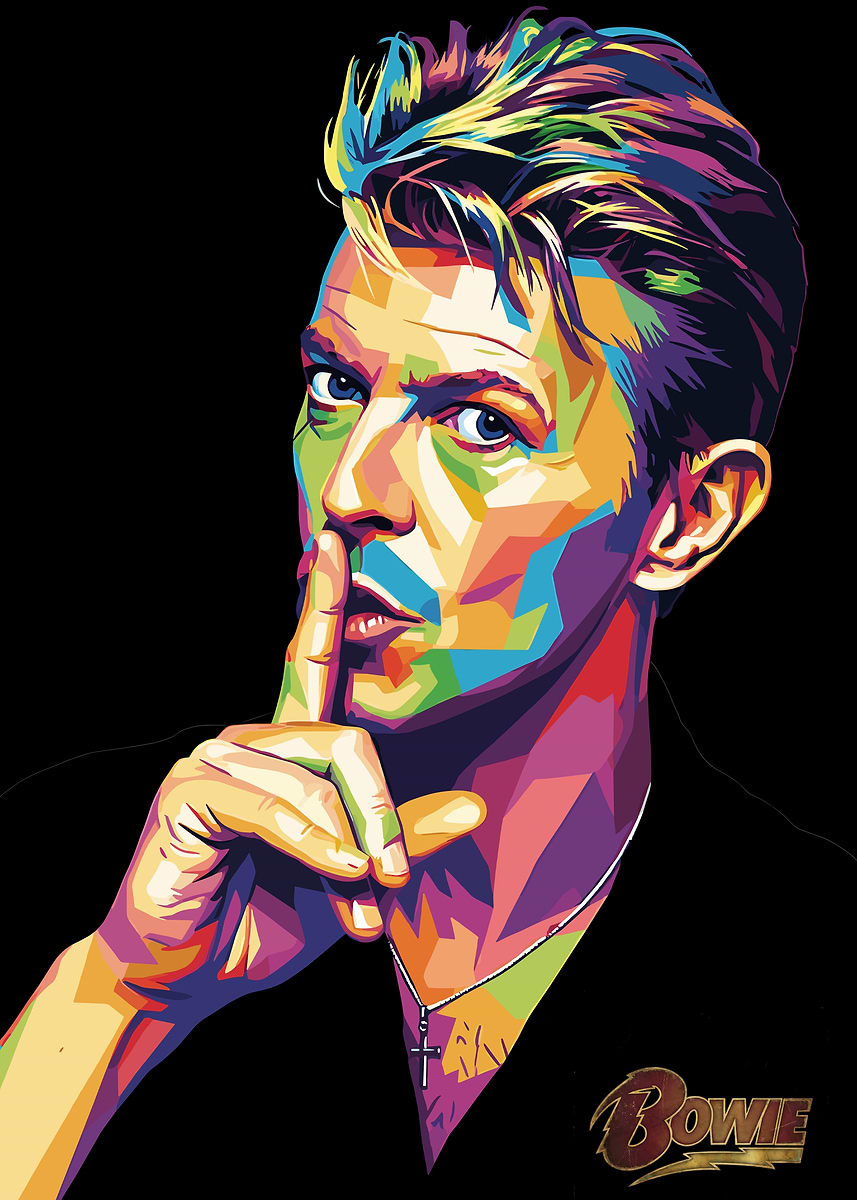 David Bowie Pop Art Portrait' Poster, picture, metal print, paint