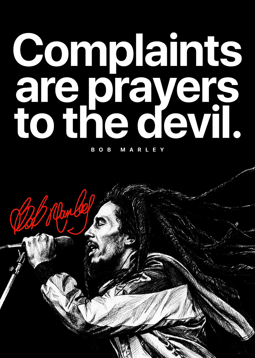 'Inspirational Quote Poster – Complaints Are Prayers to the Devil ...