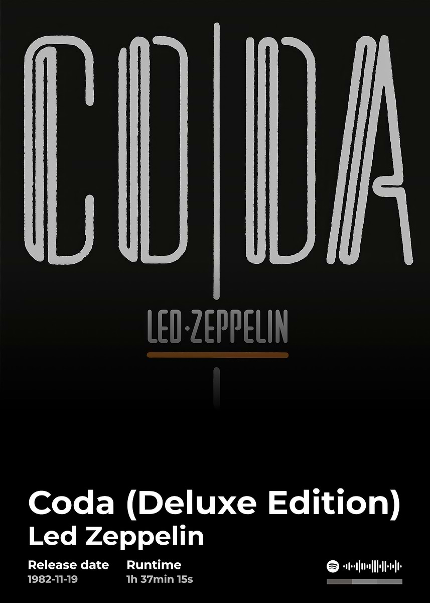 Led Zeppelin Coda Album Cover' Poster, picture, metal print, paint