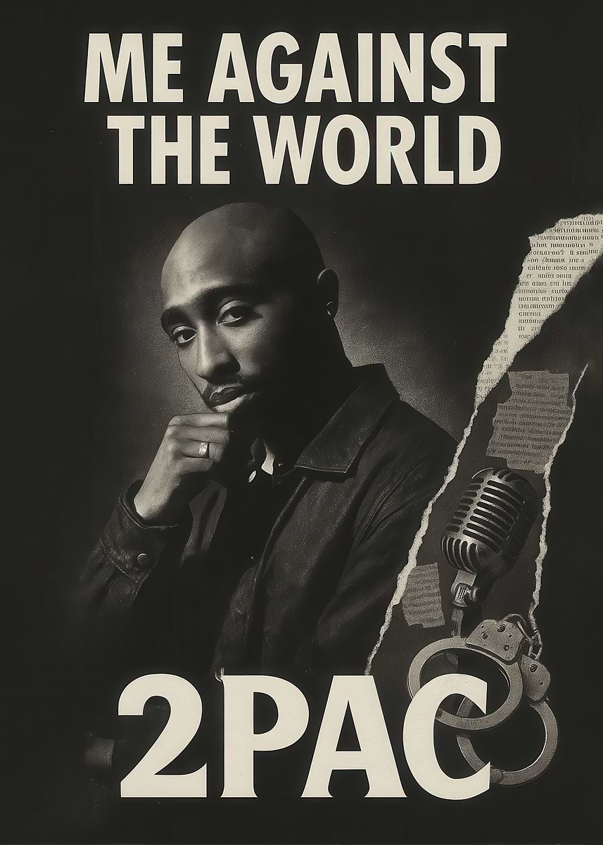 '2Pac - Me Against The World' Poster, picture, metal print, paint by ...