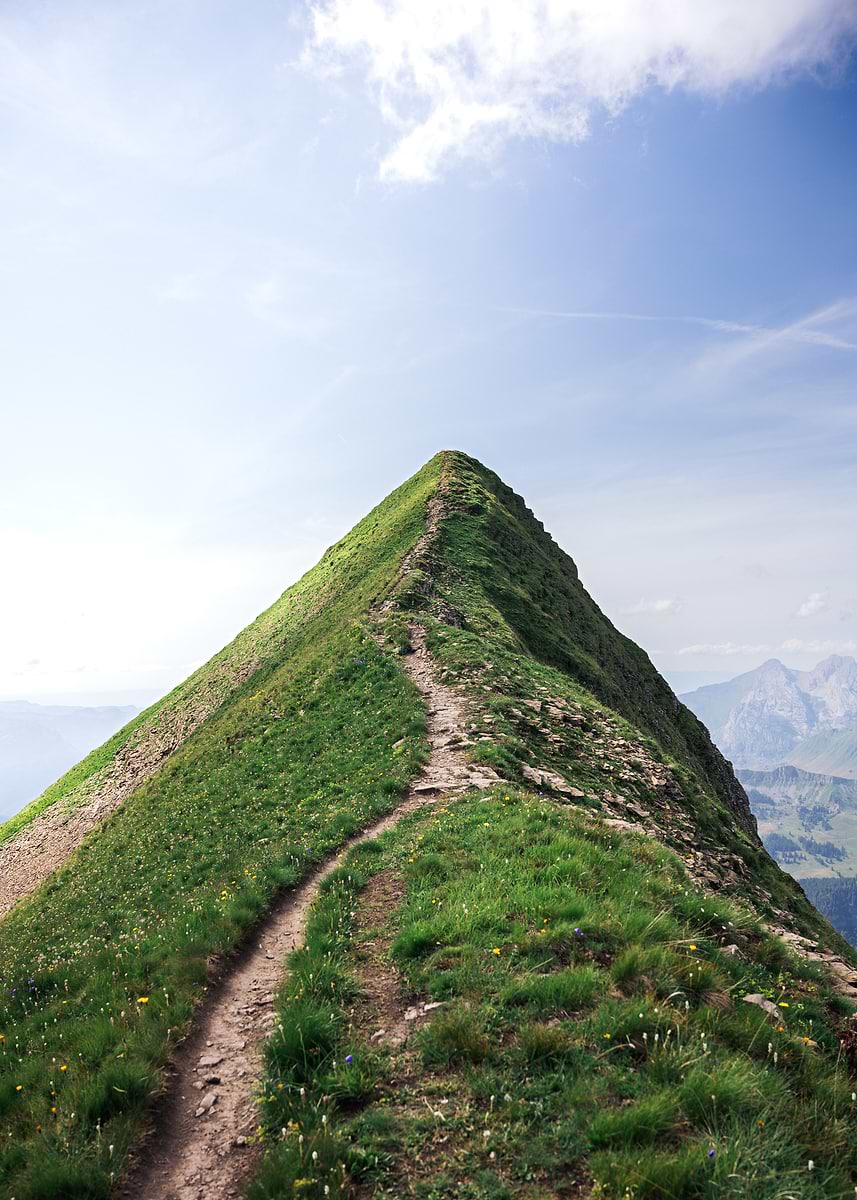 Mountine Ridge 'Mountain Ridge Trail' Poster, picture, metal print, paint by Jānis ...