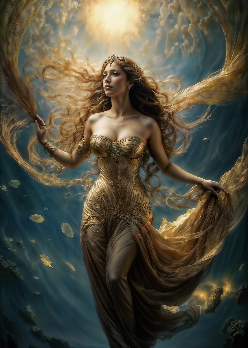 The Golden Still of Aphrodite' Poster, picture, metal print, paint