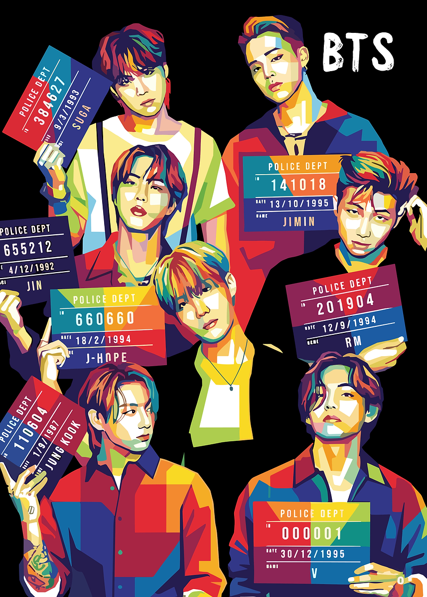 BTS ' Poster, picture, metal print, paint by Rose Art | Displate